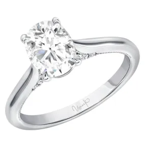 0.12ctw Oval Diamond Engagement Ring