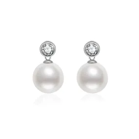 18k Gold Freshwater Pearl Earrings KE00099