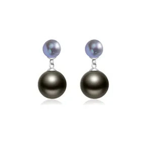 18K Tahitian & Madama Pearl Earrings KE00106