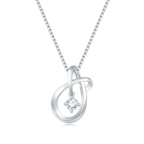 18K White Gold Diamond Pendant