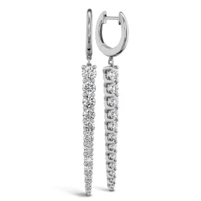 18KW IDENTITY DROP DIAMOND EARRINGS 2.08CTW