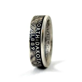 90% Silver North Dakota Quarter Ring