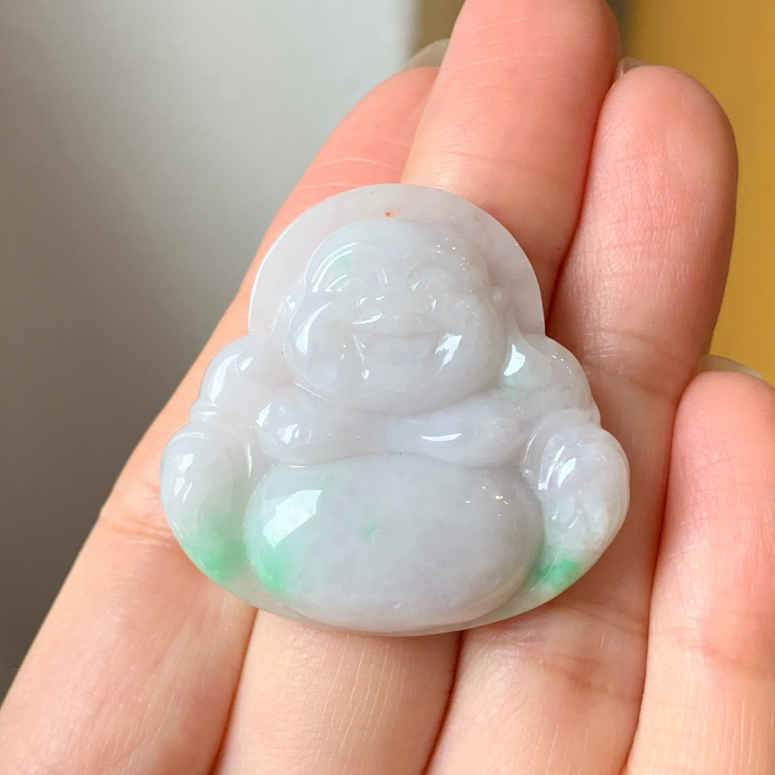 A-Grade Natural Jadeite Buddha Pendant No.171120