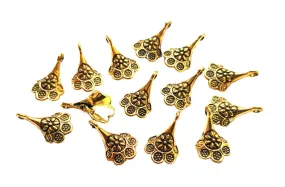 Antique Golden Designer Floral Charms