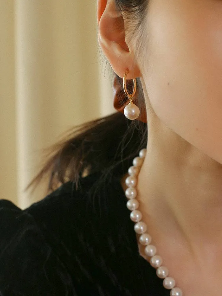 Baroque Pearl Hoop Earring