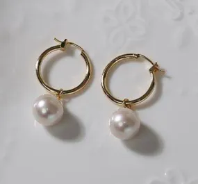 Baroque Pearl Hoop Earring