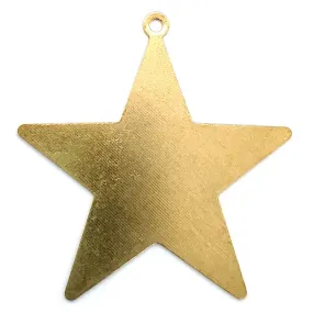 Brass Blank Star Pendant With Hole / SBB0211