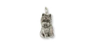 Cairn Terrier Charm Jewelry Sterling Silver Handmade Dog Charm CNWT32-C