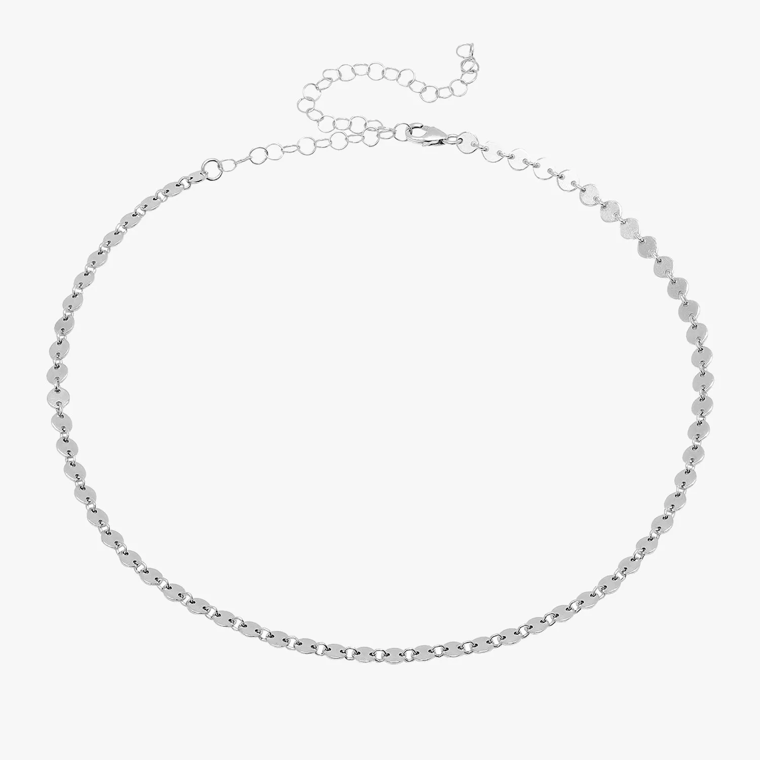 Coin Disc Choker Necklace