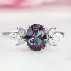 Eva Alexandrite Ring- Sterling Silver