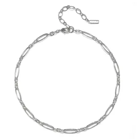 Figaro Link Necklace - Rhodium