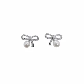 Freshwater Pearl Ribbon Earrings