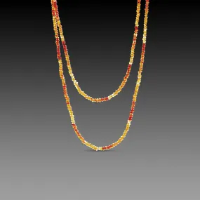 Long Ombre Carnelian Necklace