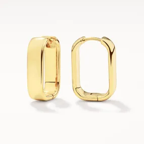 Midi Chunky Paperclip Earrings in Gold