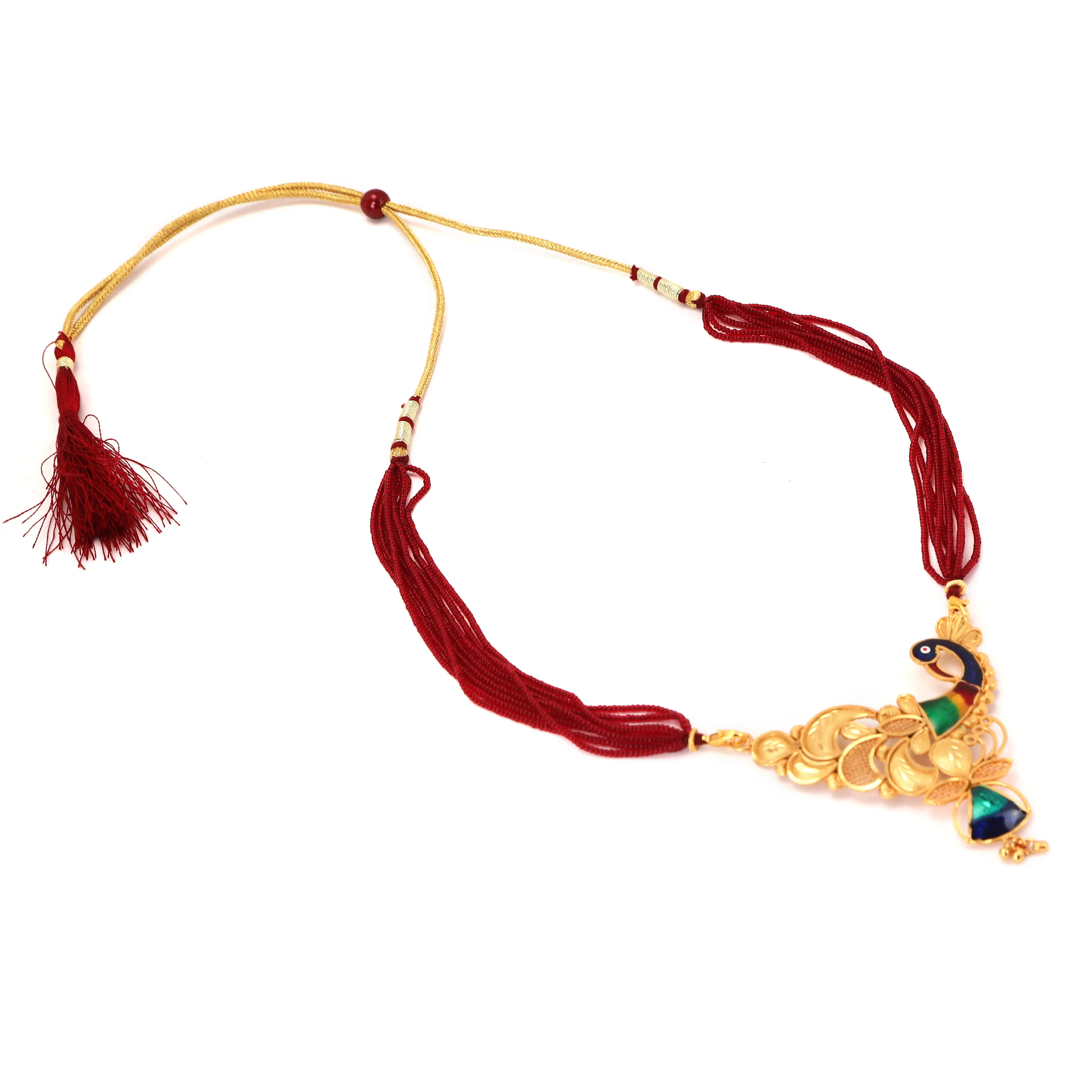 Minakari Mayur Tassel Set