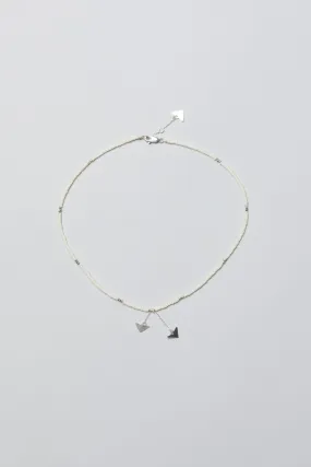 Neema Short Necklace - OFF WHITE/SILVER