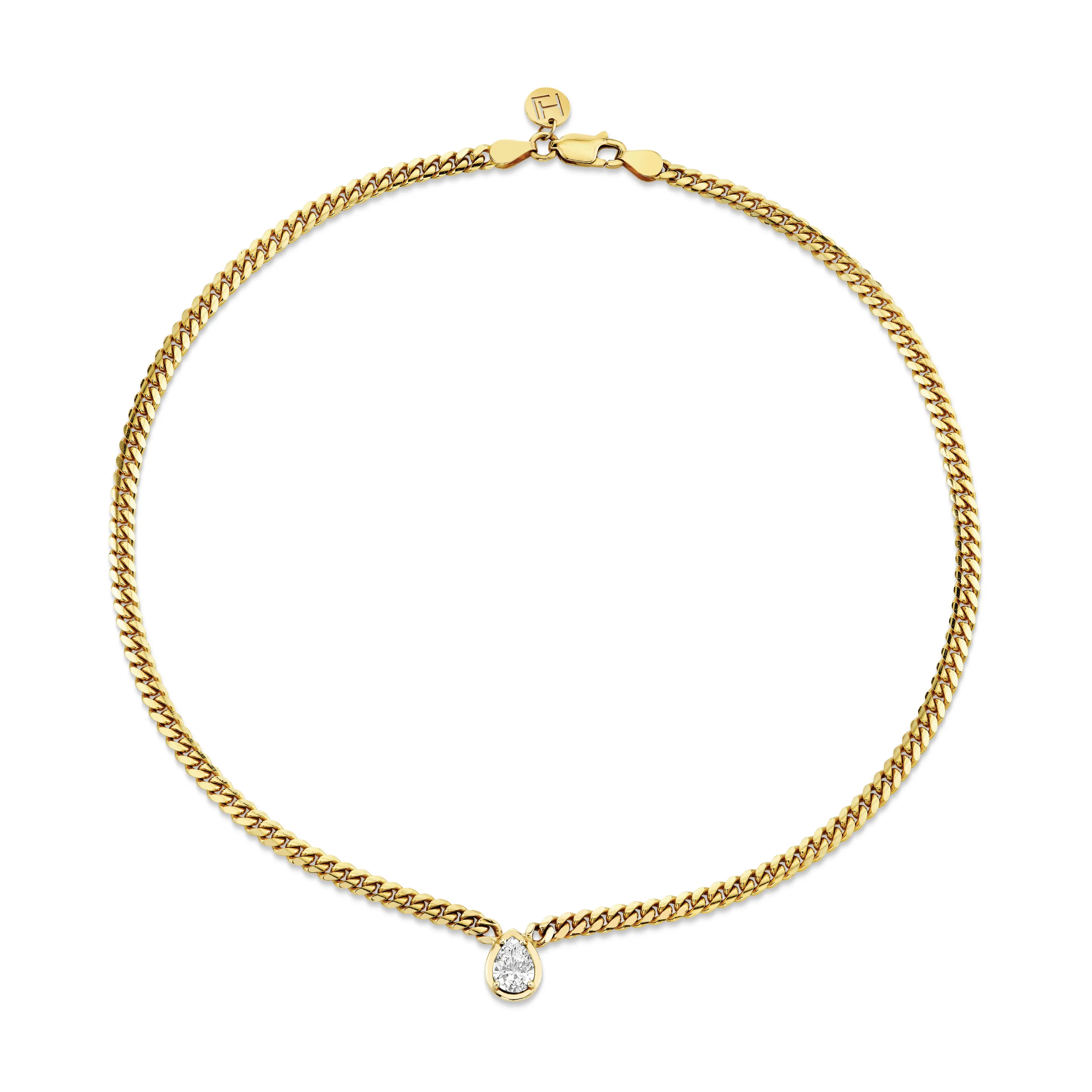 Queen Pear Diamond Cuban Choker