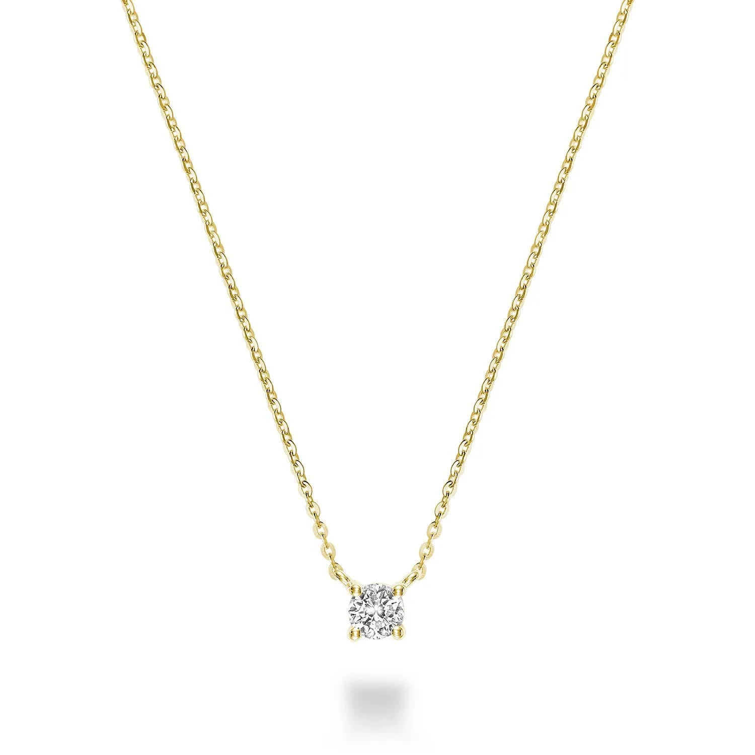 RnB 10K Solitaire Diamond Necklace