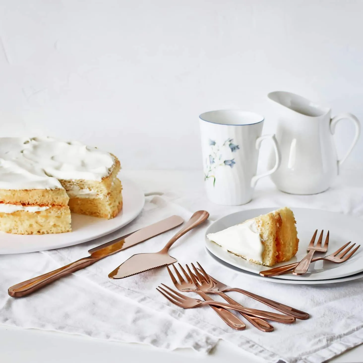 Rose Gold Cake Serving Set