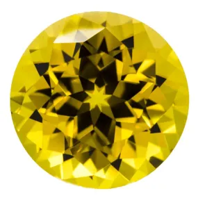 Round FAB Lab-Grown Yellow Sapphire Gems