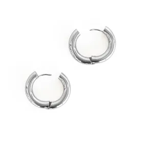 Silver Hoop Breaker Earrings