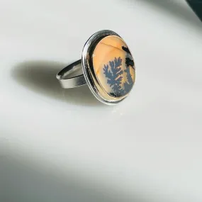 Sunset silhouette ring