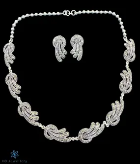 Amelia Sterling Silver Marcasite Necklace and Earrings Set